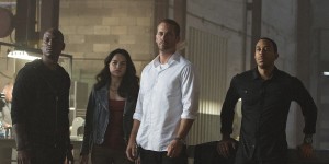 Tyrese Gibson, Michelle Rodriguez, Paul Walker and Chris Bridges ‘Ludacris’ star in "Furious 7." Photo credit: Universal Pictures 