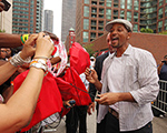 Will Smith signs autographs