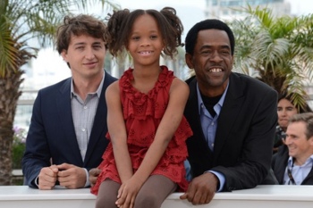 Director Benh Zeitlin, Stars Quvenzhané Wallis and Dwight Henry. Photo courtesy Cannes Film Festival.