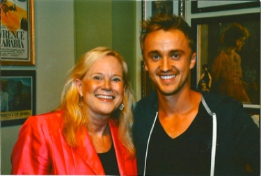 Sarah Adamson with Tom Felton